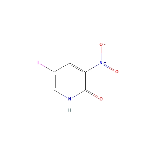 5-Iodo-3-nitropyridin-2-ol (CAS: 25391-59-7) - Chemical Structure and Molecular Formula 
