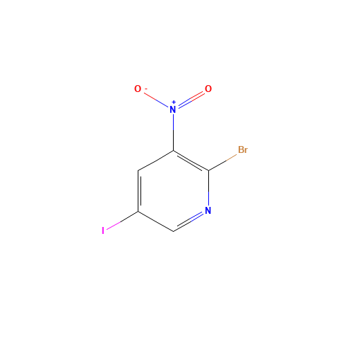 2-Bromo-5-iodo-3-nitropyridine (CAS: 426463-20-9) - Chemical Structure and Molecular Formula 
