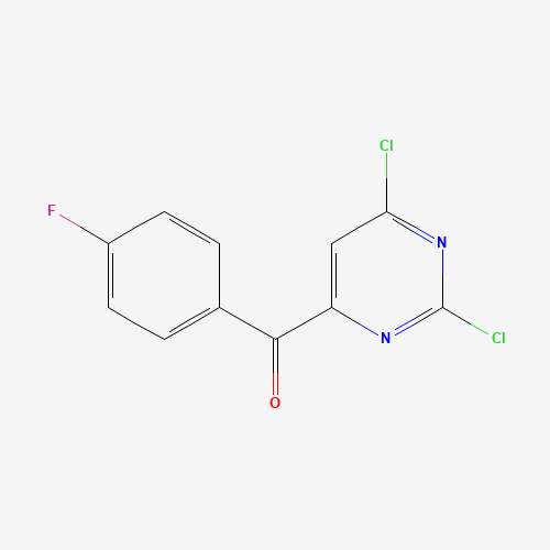 (2,6-Dichloropyrimidin-4-yl)-(4-fluorophenyl)methanone (CAS: 1099597-81-5) - Chemical Structure and Molecular Formula 