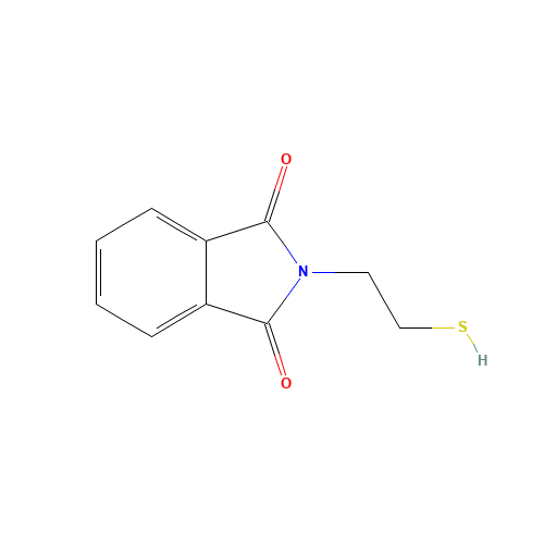 2-(2-Mercaptoethyl)isoindoline-1,3-dione (CAS: 4490-75-9) - Chemical Structure and Molecular Formula 