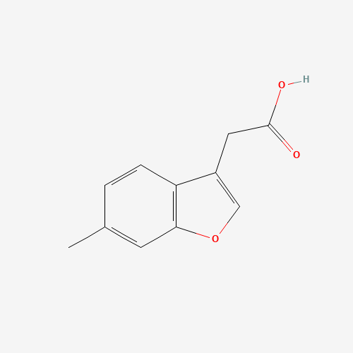 (6-Methyl-benzofuran-3-yl)-acetic acid (CAS: 142917-39-3) - Chemical Structure and Molecular Formula 