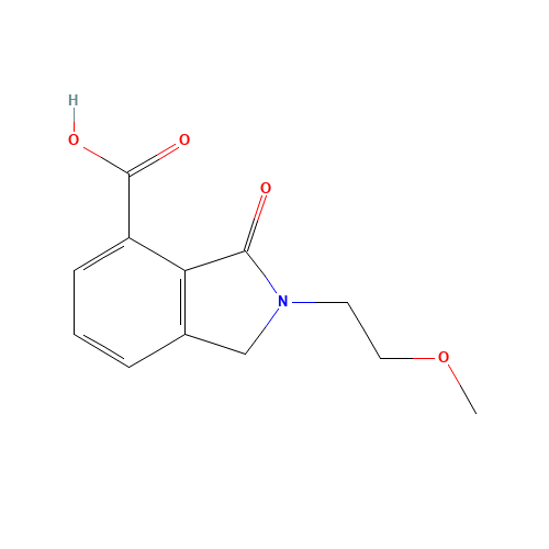 2-(2-Methoxy-ethyl)-3-oxo-2,3-dihydro-1H-isoindole-4-carboxylic acid (CAS: 436093-44-6) - Chemical Structure and Molecular Formula 