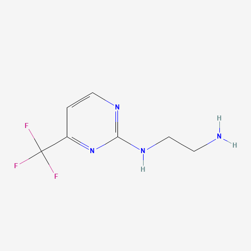 N~1~-[4-(Trifluoromethyl)-2-pyrimidinyl]-1,2-ethanediamine (CAS: 215655-29-1) - Chemical Structure and Molecular Formula 