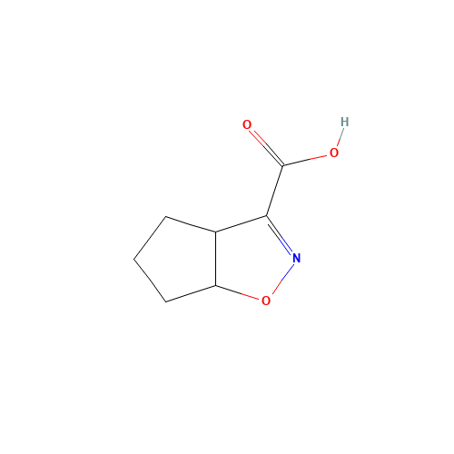 4,5,6,6a-Tetrahydro-3aH-cyclopenta[d]isoxazole-3-carboxylic acid (CAS: 176909-91-4) - Chemical Structure and Molecular Formula 