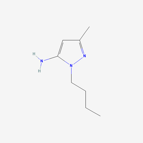 2-Butyl-5-methyl-2H-pyrazol-3-ylamine (CAS: 3524-35-4) - Chemical Structure and Molecular Formula 