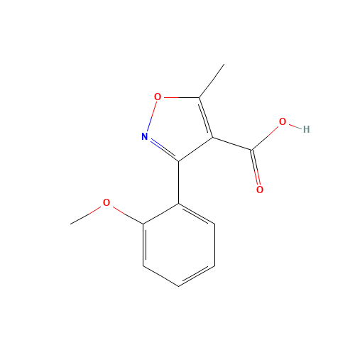 3-(2-Methoxy-phenyl)-5-methyl-isoxazole-4-carboxylic acid (CAS: 93041-44-2) - Related Chemical Product