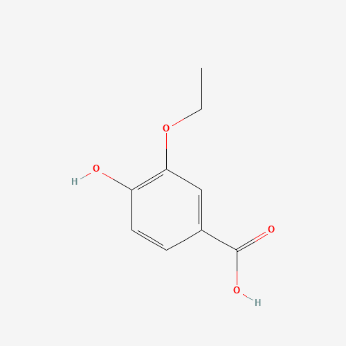 3-Ethoxy-4-hydroxy-benzoic acid (CAS: 5438-38-0) - Chemical Structure and Molecular Formula 