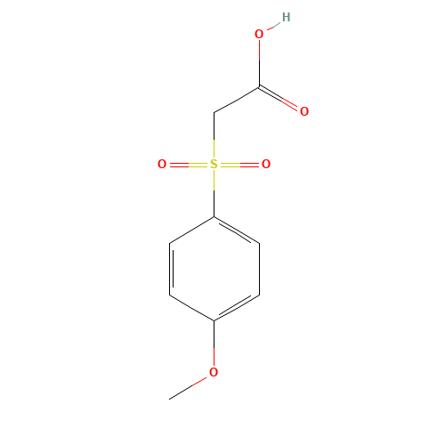(4-Methoxy-benzenesulfonyl)-acetic acid (CAS: 3937-99-3) - Chemical Structure and Molecular Formula 