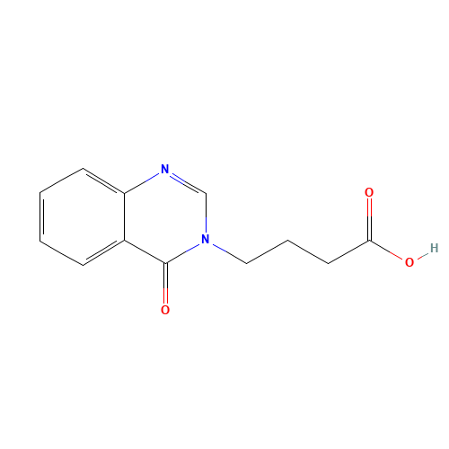 4-(4-Oxo-4H-quinazolin-3-yl)-butyric acid (CAS: 25818-89-7) - Chemical Structure and Molecular Formula 