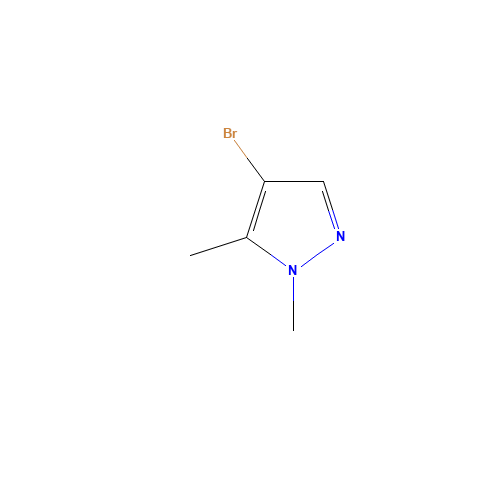 4-Bromo-1,5-dimethyl-1H-pyrazole (CAS: 5775-86-0) - Chemical Structure and Molecular Formula 
