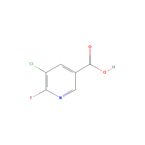 5-Chloro-6-fluoronicotinic acid (CAS: 38185-57-8) - Chemical Structure and Molecular Formula 