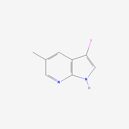 3-Iodo-5-methyl-1H-pyrrolo[2,3-b]pyridine (CAS: 1138443-83-0) - Chemical Structure and Molecular Formula 