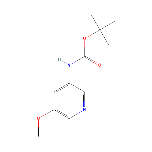 tert-Butyl 5-methoxypyridin-3-ylcarbamate (CAS: 342603-10-5) - Chemical Structure and Molecular Formula 
