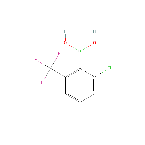 2-Chloro-6-(trifluoromethyl)phenylboronic acid (CAS: 851756-52-0) - Chemical Structure and Molecular Formula 