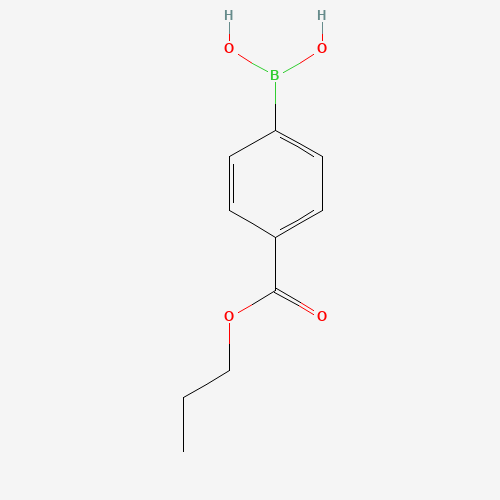 4-Propoxycarbonylphenylboronic acid (CAS: 91062-38-3) - Chemical Structure and Molecular Formula 