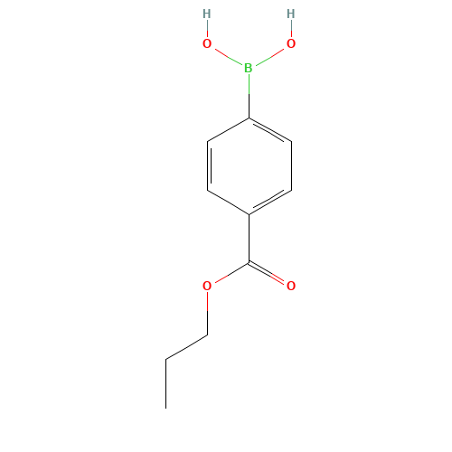 4-Propoxycarbonylphenylboronic acid (CAS: 91062-38-3) - Chemical Structure and Molecular Formula 