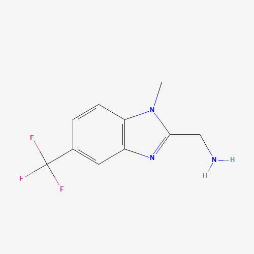 [1-Methyl-5-(trifluoromethyl)-1H-benzimidazol-2-yl]methylamine (CAS: 828241-99-2) - Chemical Structure and Molecular Formula 