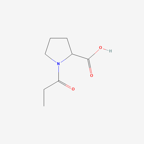 1-Propionylpyrrolidine-2-carboxylic acid (CAS: 59785-64-7) - Chemical Structure and Molecular Formula 