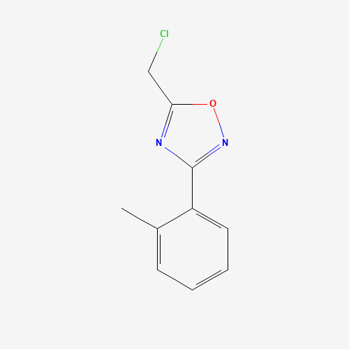 5-(Chloromethyl)-3-(2-methylphenyl)-1,2,4-oxadiazole (CAS: 60580-24-7) - Chemical Structure and Molecular Formula 