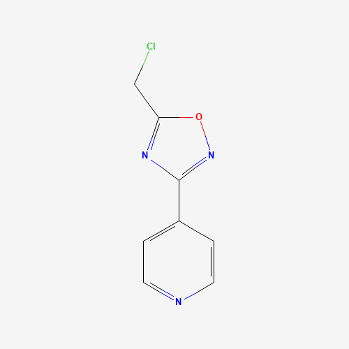 4-[5-(Chloromethyl)-1,2,4-oxadiazol-3-yl]pyridine (CAS: 50737-35-4) - Chemical Structure and Molecular Formula 