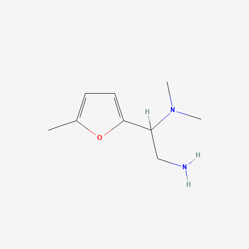 N-[2-Amino-1-(5-methyl-2-furyl)ethyl]-N,N-dimethylamine (CAS: 953749-60-5) - Chemical Structure and Molecular Formula 