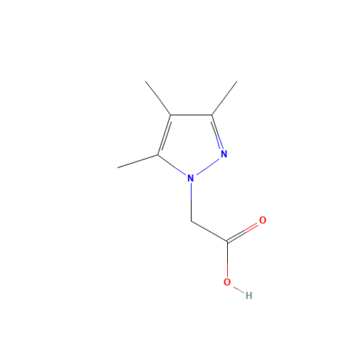 (3,4,5-Trimethyl-1H-pyrazol-1-yl)acetic acid (CAS: 66053-93-8) - Chemical Structure and Molecular Formula 