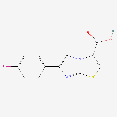 6-(4-Fluorophenyl)imidazo[2,1-b][1,3]thiazole-3-carboxylic acid (CAS: 912770-37-7) - Chemical Structure and Molecular Formula 