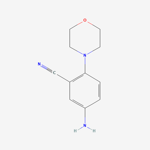 5-Amino-2-morpholin-4-ylbenzonitrile (CAS: 78252-12-7) - Chemical Structure and Molecular Formula 