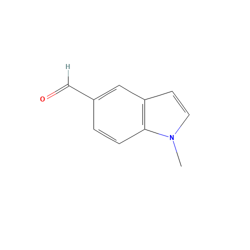 1-Methyl-1H-indole-5-carbaldehyde (CAS: 90923-75-4) - Chemical Structure and Molecular Formula 