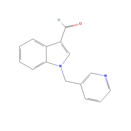 1-(Pyridin-3-ylmethyl)-1H-indole-3-carbaldehyde (CAS: 928708-60-5) - Chemical Structure and Molecular Formula 