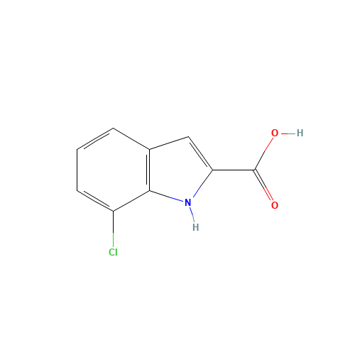 7-Chloro-1H-indole-2-carboxylic acid (CAS: 28899-75-4) - Chemical Structure and Molecular Formula 