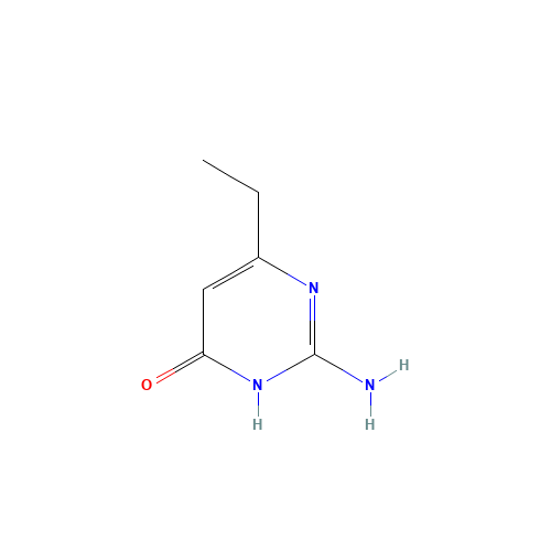 2-Amino-6-ethylpyrimidin-4-ol (CAS: 5734-66-7) - Chemical Structure and Molecular Formula 