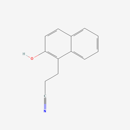 3-(2-Hydroxy-1-naphthyl)propanenitrile (CAS: 14233-73-9) - Chemical Structure and Molecular Formula 