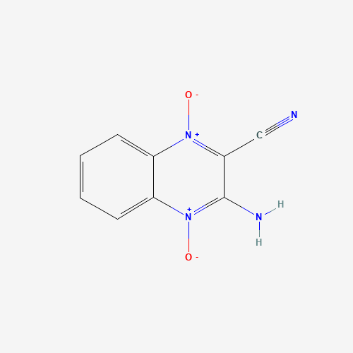 3-Aminoquinoxaline-2-carbonitrile 1,4-dioxide (CAS: 23190-84-3) - Chemical Structure and Molecular Formula 