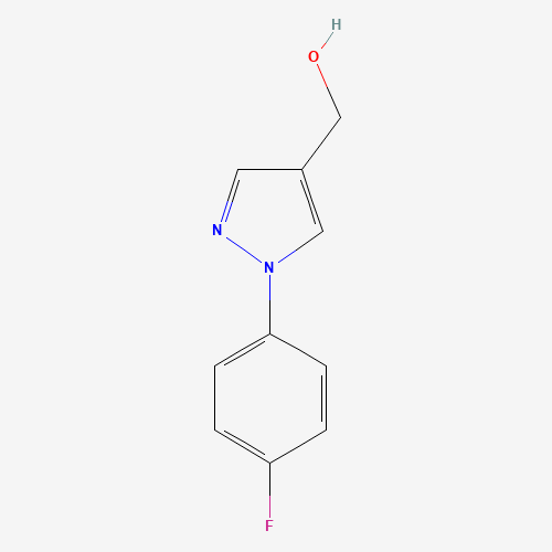 [1-(4-Fluorophenyl)-1H-pyrazol-4-yl]methanol (CAS: 153863-34-4) - Chemical Structure and Molecular Formula 