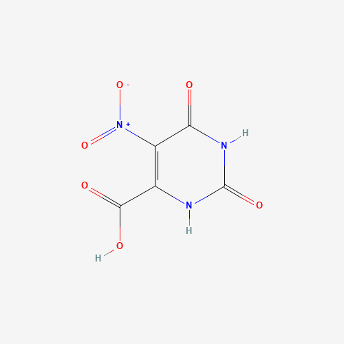 5-Nitro-2,6-dioxo-1,2,3,6-tetrahydropyrimidine-4-carboxylic acid (CAS: 60779-49-9) - Chemical Structure and Molecular Formula 