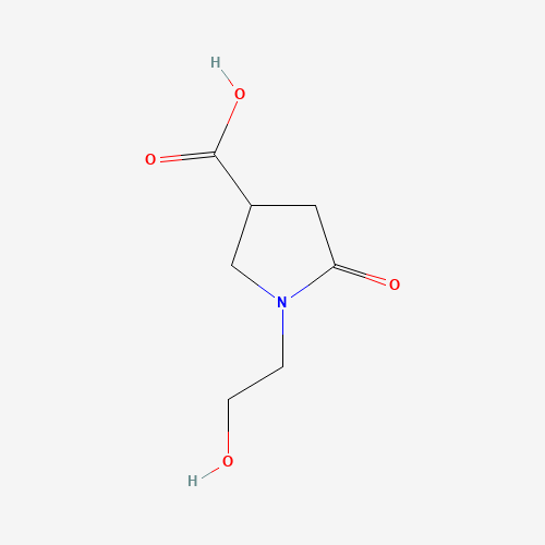 1-(2-Hydroxyethyl)-5-oxopyrrolidine-3-carboxylic acid (CAS: 43094-95-7) - Chemical Structure and Molecular Formula 
