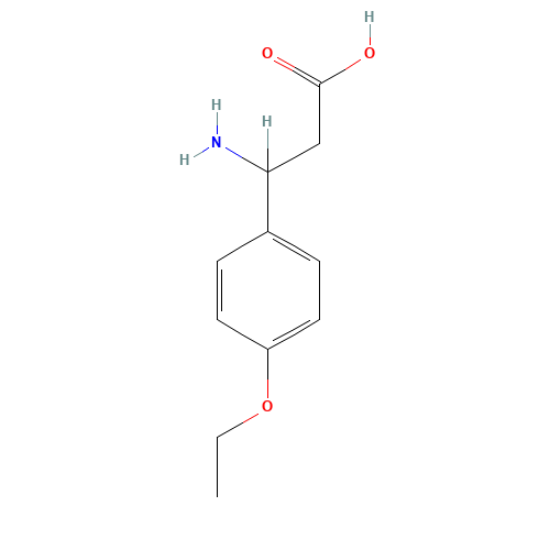 3-Amino-3-(4-ethoxyphenyl)propanoic acid (CAS: 38499-22-8) - Chemical Structure and Molecular Formula 