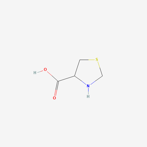 1,3-Thiazolidine-4-carboxylic acid (CAS: 444-27-9) - Chemical Structure and Molecular Formula 