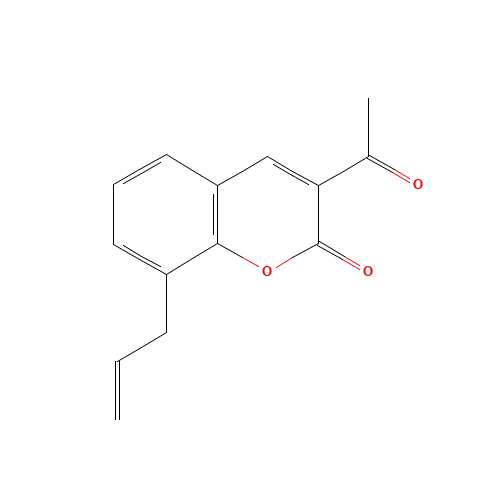 3-Acetyl-8-allyl-2H-chromen-2-one (CAS: 6301-16-2) - Chemical Structure and Molecular Formula 