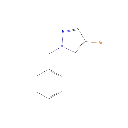 1-Benzyl-4-bromo-1H-pyrazole (CAS: 50877-41-3) - Chemical Structure and Molecular Formula 