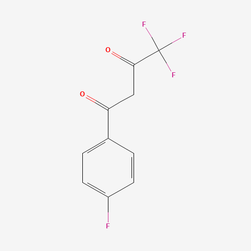 4,4,4-Trifluoro-1-(4-fluorophenyl)butane-1,3-dione (CAS: 582-65-0) - Chemical Structure and Molecular Formula 