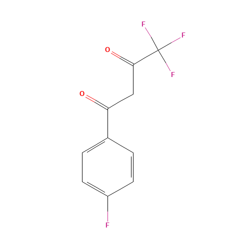 4,4,4-Trifluoro-1-(4-fluorophenyl)butane-1,3-dione (CAS: 582-65-0) - Chemical Structure and Molecular Formula 