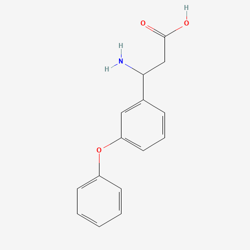 3-Amino-3-(3-phenoxyphenyl)propanoic acid (CAS: 202131-32-6) - Chemical Structure and Molecular Formula 