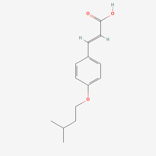 (2E)-3-[4-(3-Methylbutoxy)phenyl]acrylic acid (CAS: 20718-99-4) - Chemical Structure and Molecular Formula 