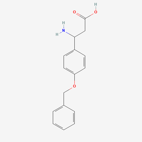 3-Amino-3-[4-(benzyloxy)phenyl]propanoic acid (CAS: 330645-19-7) - Chemical Structure and Molecular Formula 