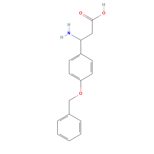 3-Amino-3-[4-(benzyloxy)phenyl]propanoic acid (CAS: 330645-19-7) - Chemical Structure and Molecular Formula 
