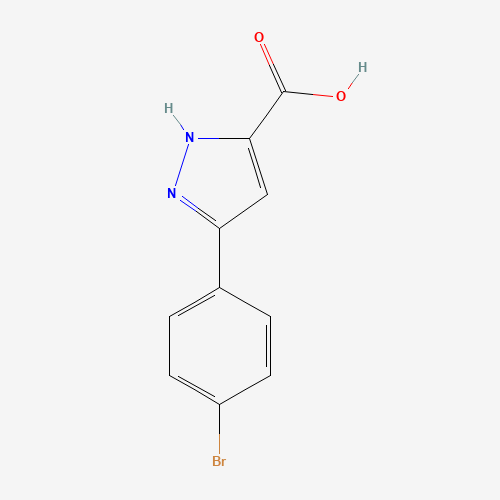 3-(4-Bromophenyl)-1H-pyrazole-5-carboxylic acid (CAS: 890591-20-5) - Chemical Structure and Molecular Formula 