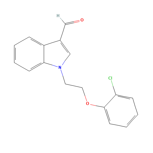 1-[2-(2-Chlorophenoxy)ethyl]-1H-indole-3-carbaldehyde (CAS: 340318-80-1) - Chemical Structure and Molecular Formula 