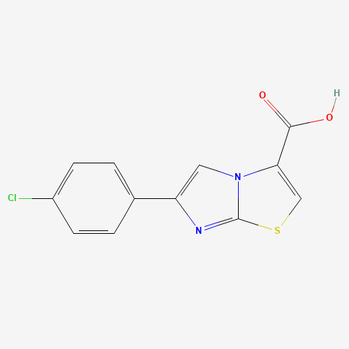 6-(4-Chlorophenyl)imidazo[2,1-b][1,3]thiazole-3-carboxylic acid (CAS: 912770-34-4) - Chemical Structure and Molecular Formula 